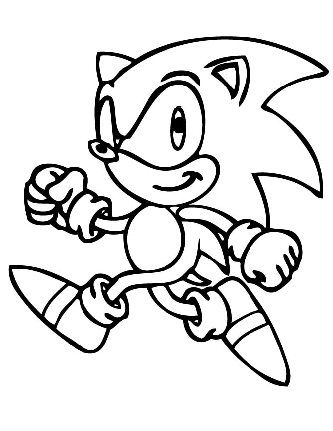 Coloriage Sonic à imprimer
