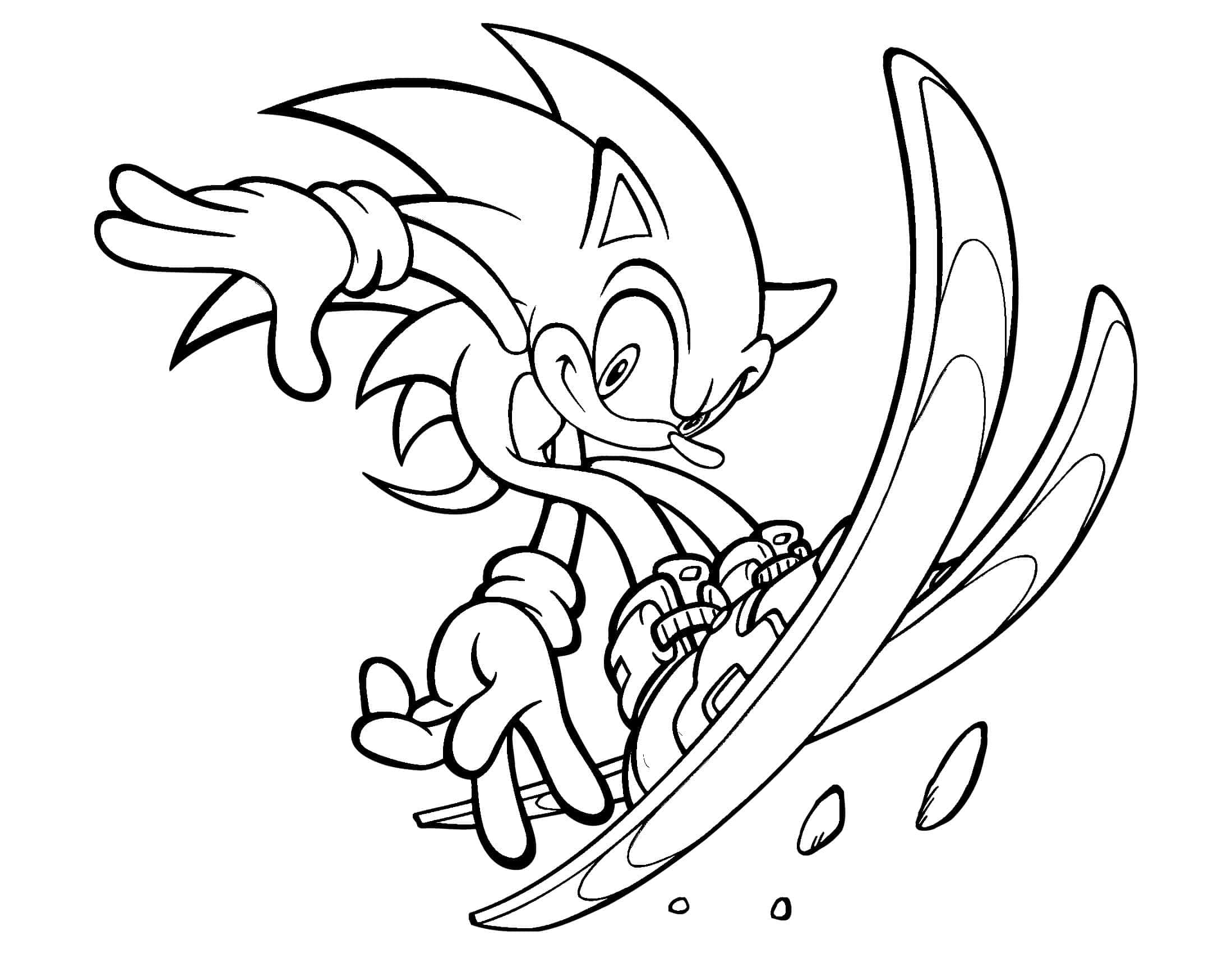 Coloriage Sonic à imprimer