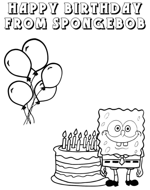 Happy Birthday Coloring Pages