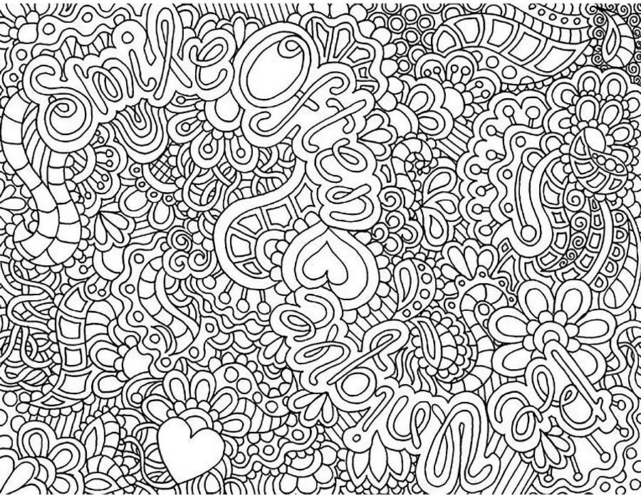 Hard Coloring Pages For Girls | 100 images Free Printable