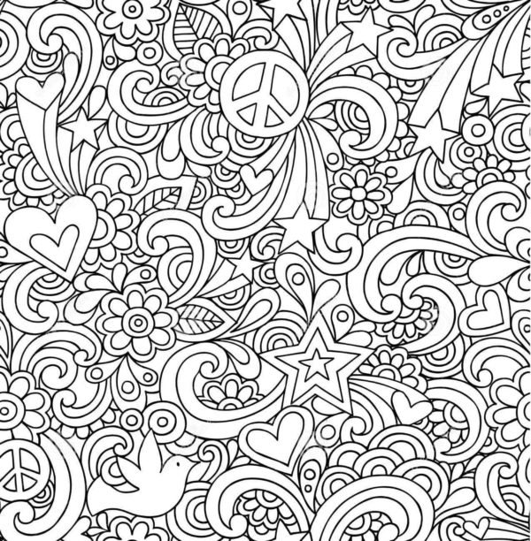 Hard Coloring Pages For Girls | 100 images Free Printable