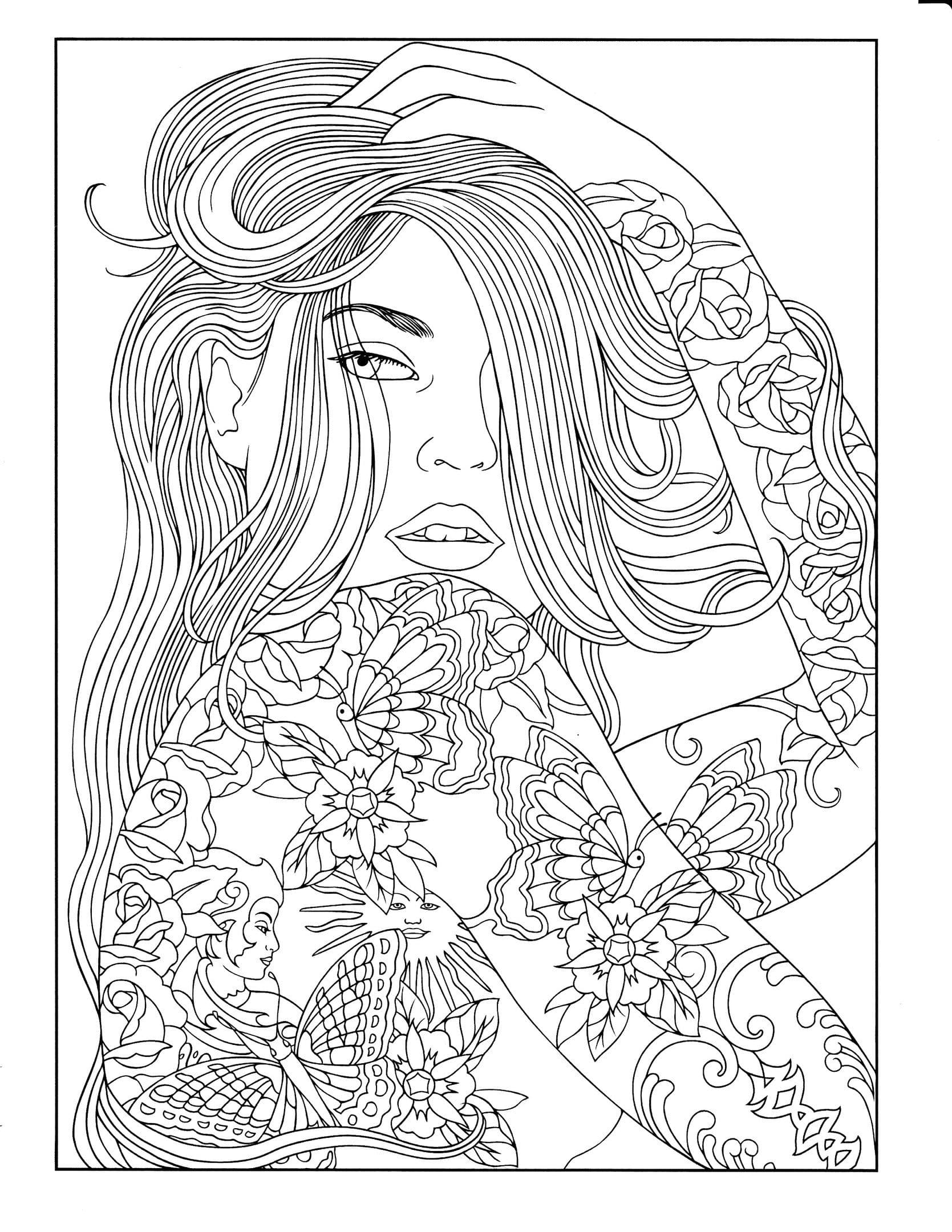 Hard Coloring Pages For Girls   20 images Free Printable