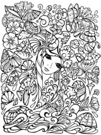 Hard Coloring Pages For Girls | 100 images Free Printable