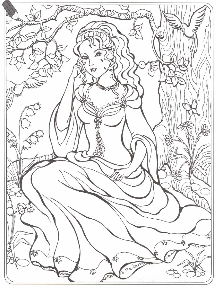 Hard Coloring Pages For Girls | 100 images Free Printable